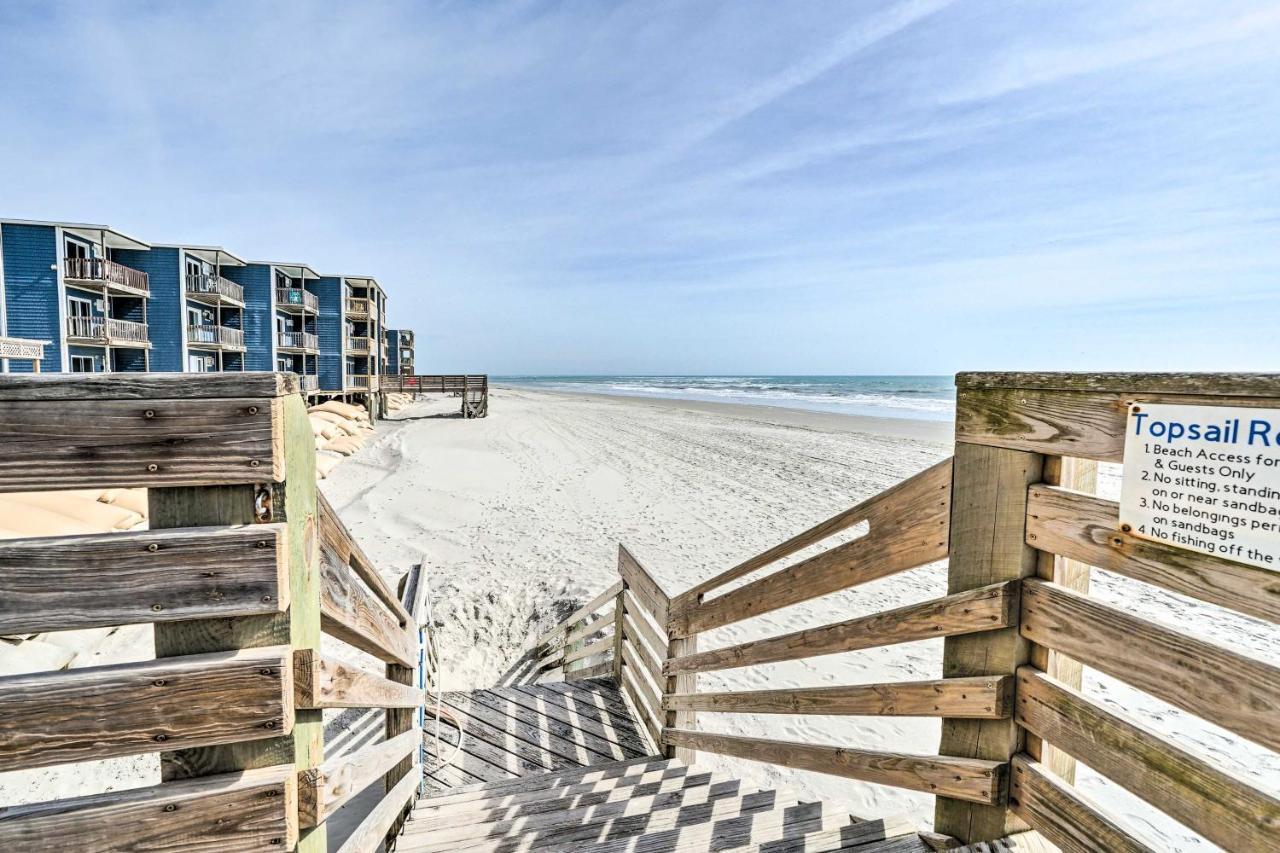 North Topsail Condo - Steps To Beach! North Topsail Beach Exterior foto